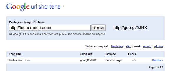 Google URL Shortener
