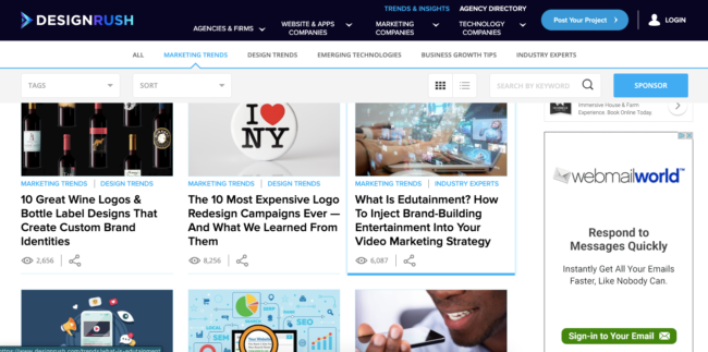 design rush best marketing blog