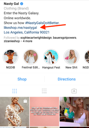 instagram bio